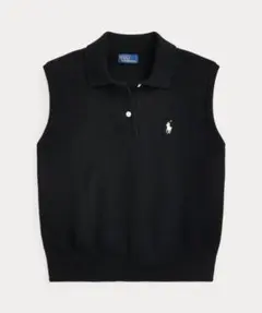 ラルフローレン★コットン クロップド スリーブレス ポロ セーター