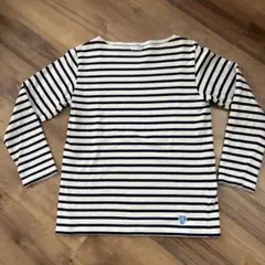 オーシバル　バスクシャツ　2 ネイビー　生成り