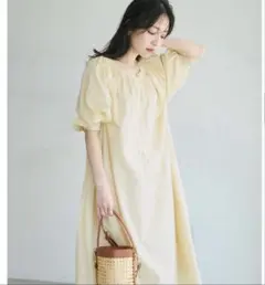 BASEMENT ONLINE 綿ローンバルーンタックワンピース