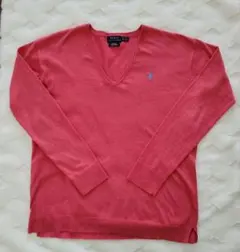Polo Ralph Lauren ピンク Vネックセーター XS