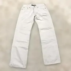 スロウガン　デニム　パンツ　ストレート　アイボリー　ボタンフライ　チノパン