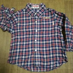 90cm ミキハウス チェック ネルシャツMIKI HOUSE