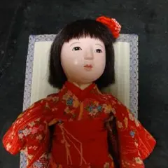 市松人形 赤総絞り着物 約52cm 難あり 日本人形・ひな祭り - メルカリ
