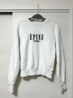 ÉPINE PARIS embroidery sweat whitexpink - メルカリ