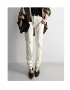 antiqua アンティカ ストレッチ スキニー ジーンズ オフホワイト XXL