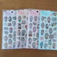 ラブブ4パックセット★ボンボンドロップシール風