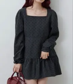 Kastane ドットツイードミニワンピース