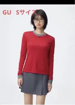 GU 長袖 シアーシャツ　レディース