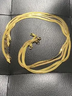 金色スネークチェーンネックレス　18金鍍金　18kgp まとめ売り4本