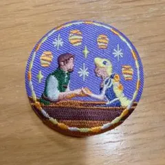 ディズニー刺繍缶バッジ ラプンツェル Disney 塔の上のラプンツェル