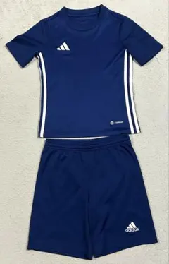 アディダス サッカーウェア 上下セット（シャツ130 / パンツ140）ネイビー