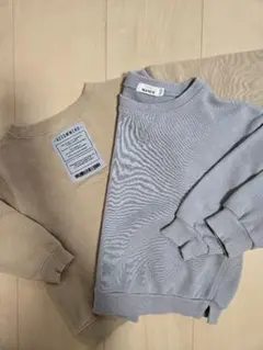 デビロック ペアマノン ベージュ ブルーグレー トレーナー 100cm スエット