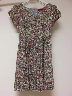 BE RADIENCE 花柄(木の実柄) 袖有りワンピース