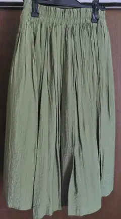 ロングスカート カーキ M