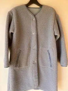 【値下げ】グレー ボアジャケット 膝上丈