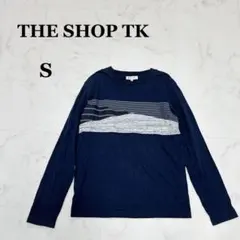 THE SHOP TK ♦︎長袖カットソー S ネイビー ボーダー クルーネック