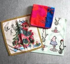 難あり！ヴィヴィアンウエストウッド　ハンカチ　タオルハンカチ　3枚セット