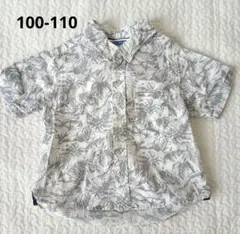 チャオパニックティピー　半袖シャツ 100-110cm ボタニカル柄 綿麻混