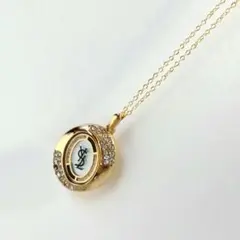 サンローラン ネックレス ハート モチーフ YSL 大ぶり ペンダント 