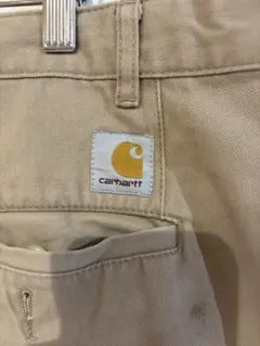 Carhartt ワークパンツ ベージュ　チノパン　ダメージ　36インチのサムネイル