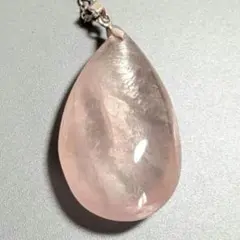 天然石 クリア ローズクォーツ ネックレス ペンダント