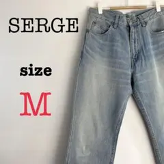 SERGE サージ【M】レディース　デニムパンツ　ストレート　ライトブルーのサムネイル