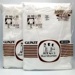 GUNZE グンゼ 長袖 U首 3L 綿100% 快適仕様 2枚セット