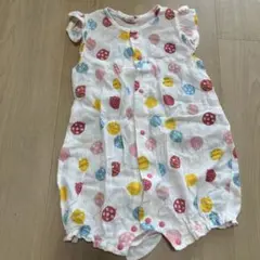 カラフルヨーヨー柄のロンパース