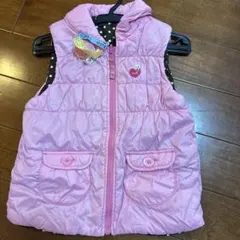 ミキハウス ピンク 中綿ベスト うさこちゃん
