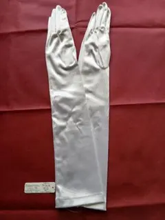 ホワイト サテン ロンググローブ (50cm)日本製