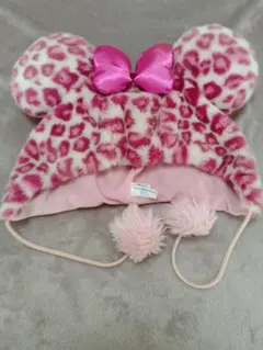 ディズニーキャップ　ミニー　ヒョウ柄キャップ 58cm