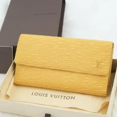 未使用品　箱付き　LOUIS VUITTON 長財布　エピ　レザー　イエロー