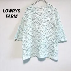 ローリーズファーム　花柄レースブラウス　5分袖　M