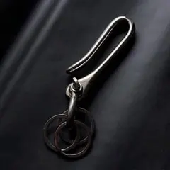 真鍮 カラビナ コイル巻きツリバリフック キーリング キーフック ハンドメイド