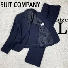 スーツカンパニーシー　ネイビー　ストライプ　サイズL