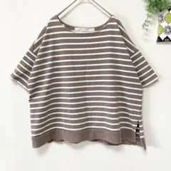【レイカズン】 tシャツ ボーダー F ゆったり オーバーサイズ クルーネックのサムネイル