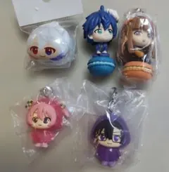 5点セット　カラフルピーチ　めじるしアクセサリー　マスコットチャーム　つむまる