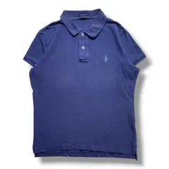 【F2255】 RALPH LAUREN　半袖ポロシャツ　サイズS相当　ネイビーのサムネイル