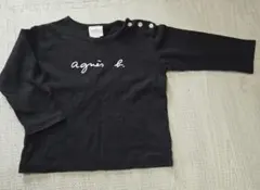 agni's b. ブラック長袖Tシャツ 2歳