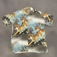 サンサーフ　アロハシャツ PROWLING TIGER SS37471 虎　笹虎のサムネイル