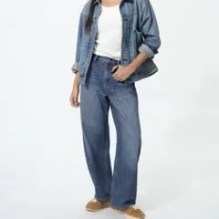 ユニクロ　バギーカーブジーンズ　67 BLUE 24インチ