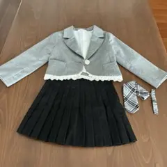 フォーマルセット グレー ジャケット　女の子　110 スーツ　arisana