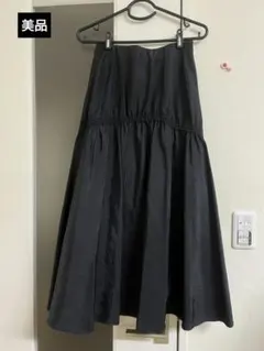 【美品】ミラオーウェン　レディーススカート　ブラック　L