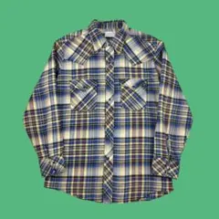 70s Wrangler ウエスタン ヘビーフランネルシャツ L USA製