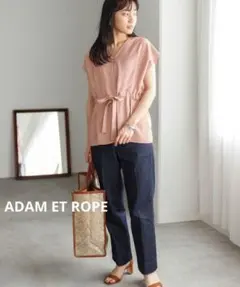 《美品》ADAM ET ROPE※オックスウエストマークブラウス