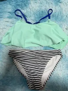 ボーダー×ライトブルー　ビキニ