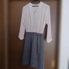 OPAQUE. CLIP ひざ丈ワンピース 長袖