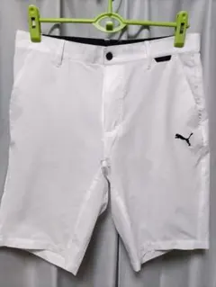 プーマゴルフ　シアサッカー　ハーフパンツ　白
