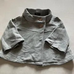 COMME CA ISM グレー ボタン付きカーディガン