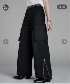 ADRER 카고 팬츠 블랙 사이즈 S